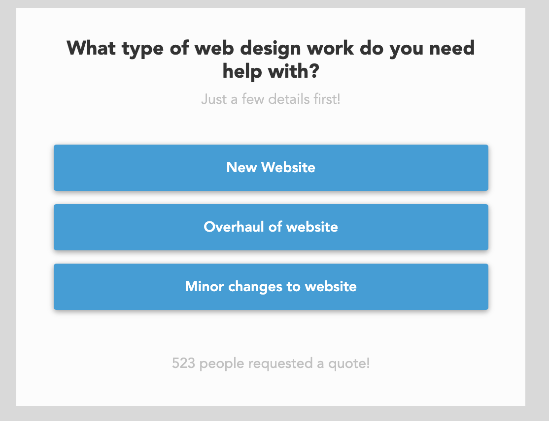 Web Design Form - Template
