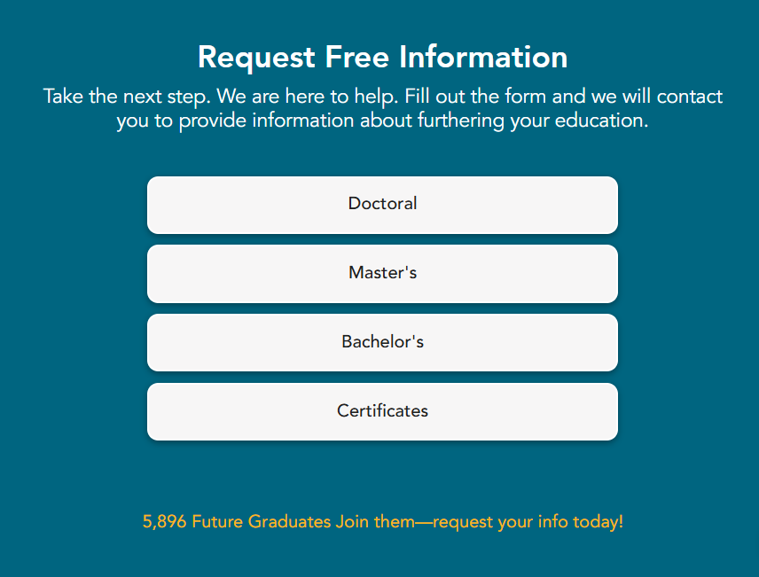 Higher education - Request more info