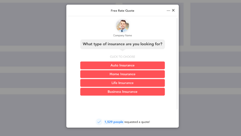 Insurance Chat Style Form