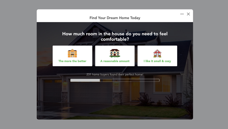Real Estate Quiz With Icons